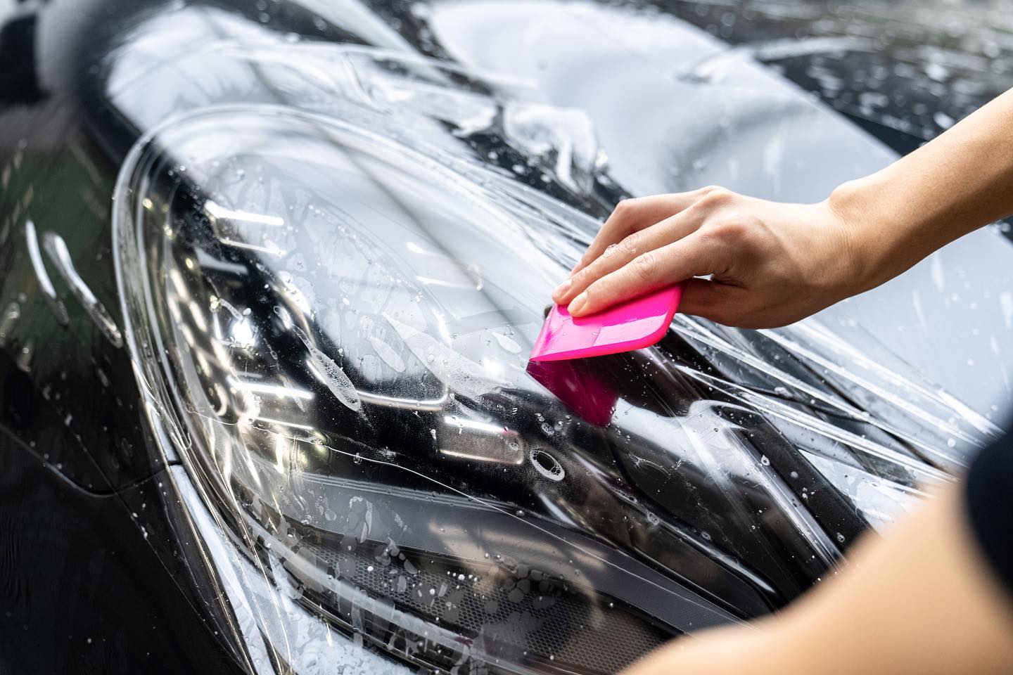 Wrapping headlight with PPF with efficiency | TeckWrap