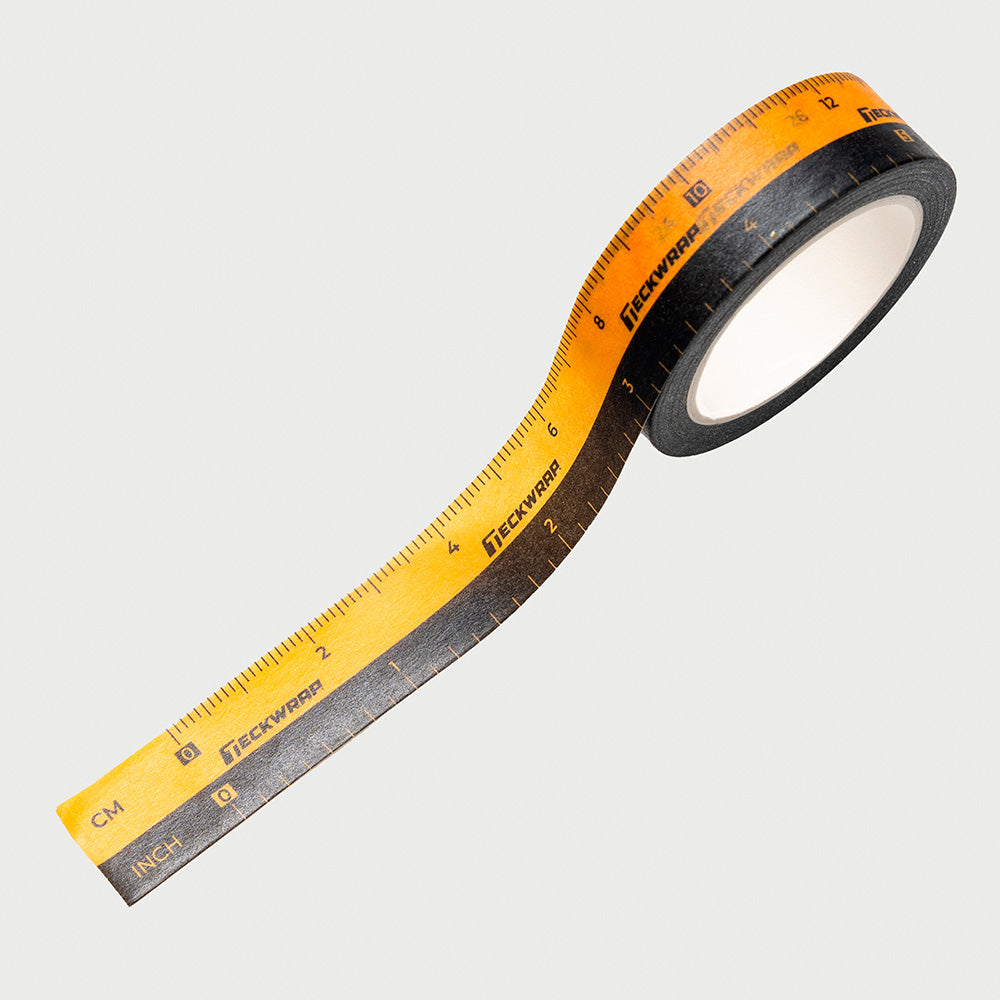 TeckWrap dual-scale masking tape in black and orange for precise vinyl application