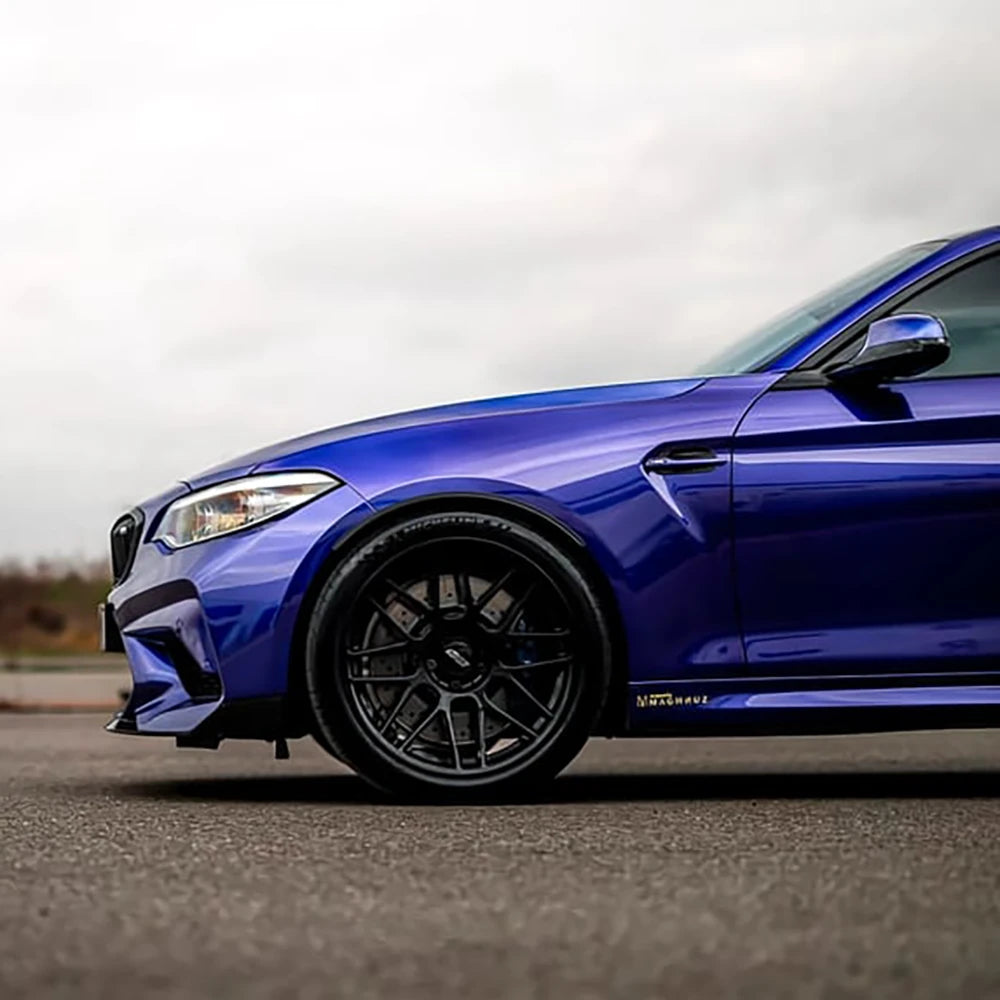 BMW wrapped in Gloss Metallic Deep Blue Vinyl Wrap