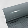 Roll of TeckWrap Gloss Amazon Grey (CG03-HD) vinyl wrap showcasing a smooth, high-gloss surface ideal for vehicle customization.