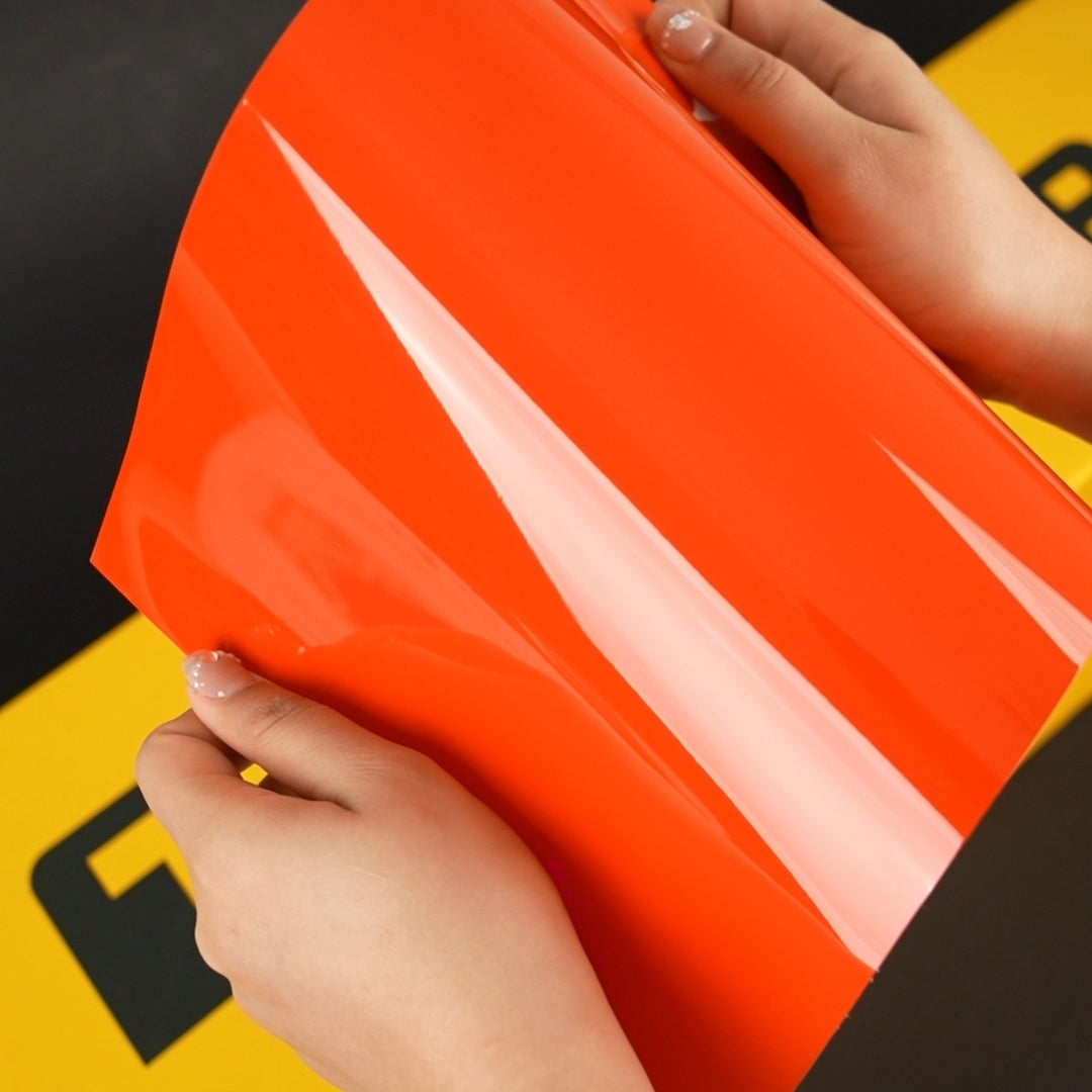 TeckWrap A4 Samples of CG24-HD Lava Orange Super High Gloss Vinyl Car Wrap