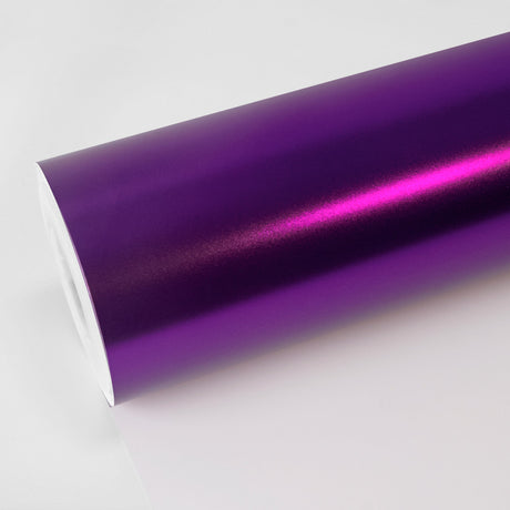 High-gloss reflective dark purple chrome vinyl wrap roll - TeckWrap CSC05