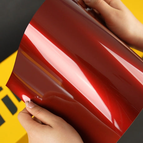 TeckWrap A4 Samples of GAL26-HD Supreme Red True High Gloss Aluminum