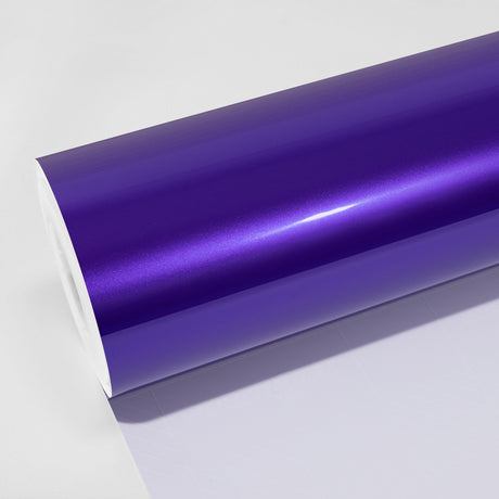TeckWrap High Gloss Purple Pearl vinyl wrap roll GAL32-HD with vibrant shine and deep metallic finish.