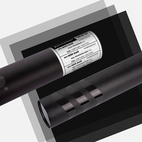 TeckWrap Fortis Series Window Film Sample Set roll with product label displaying M70-2mil, M30-2mil, and M20-2mil tint film specifications