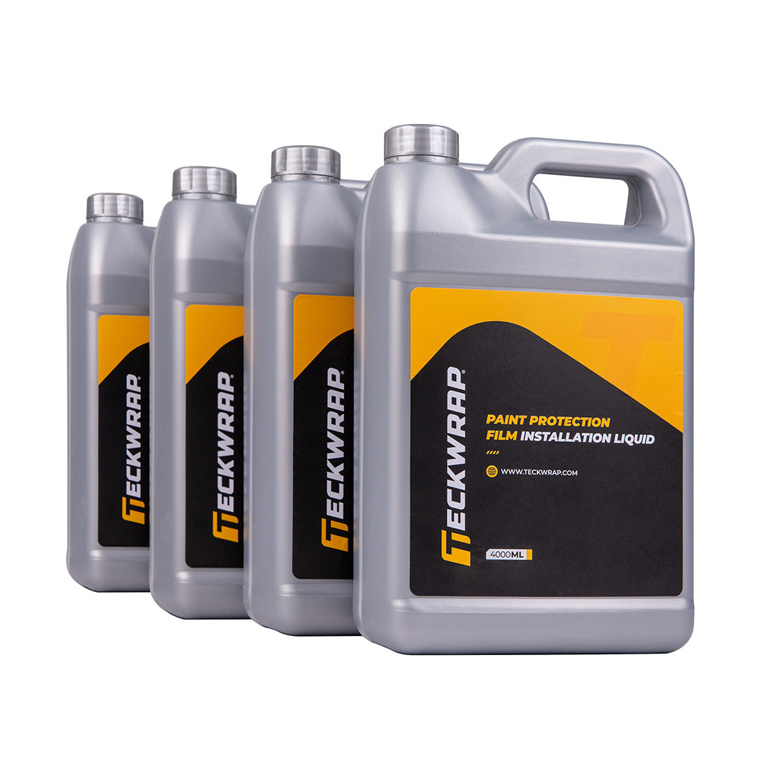 TeckWrap Paint Protection Film Installation Liquid 4000ml – Bulk pack of four bottles for professional car wrapping and PPF installers
