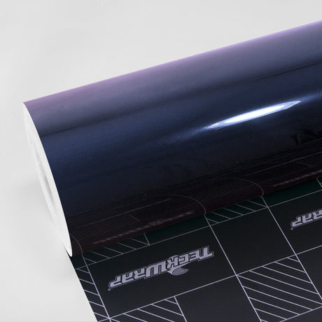 TeckWrap Deep Purple Blue RB38-HD gloss vinyl wrap roll with high-shine finish and protective liner