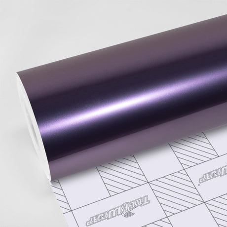 Glossy Titanium Violet TeckWrap Vinyl Wrap roll – premium high-gloss car wrap in a deep violet shade with smooth finish