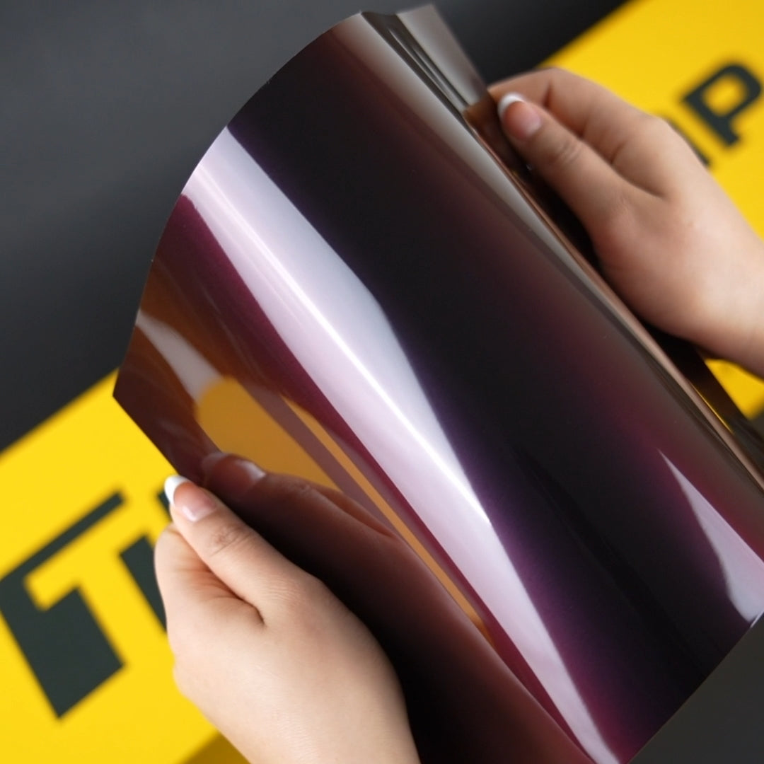 TeckWrap A4 Samples of RD17-HD Madeira Red Drift Color Change Chameleon Iridescent Gloss Vinyl Wrap