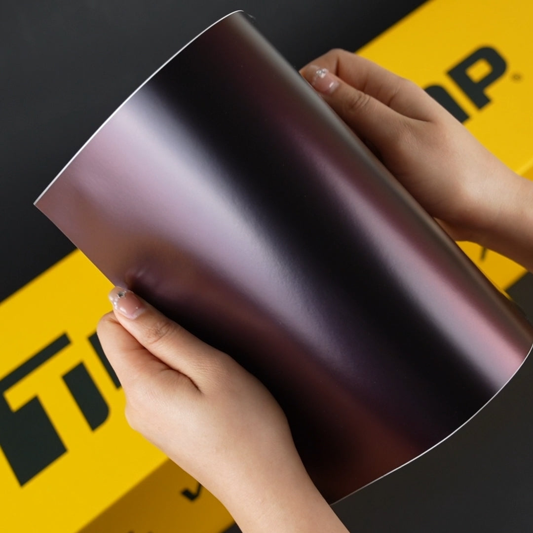 TeckWrap A4 Samples of RD17-M Madeira Red Rainbow Drift Color Change Chameleon Iridescent Matte Wrap