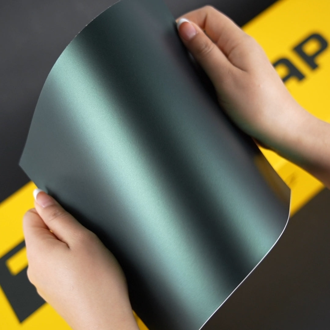 TeckWrap A4 Samples / GREEN VINYL WRAP - Samples