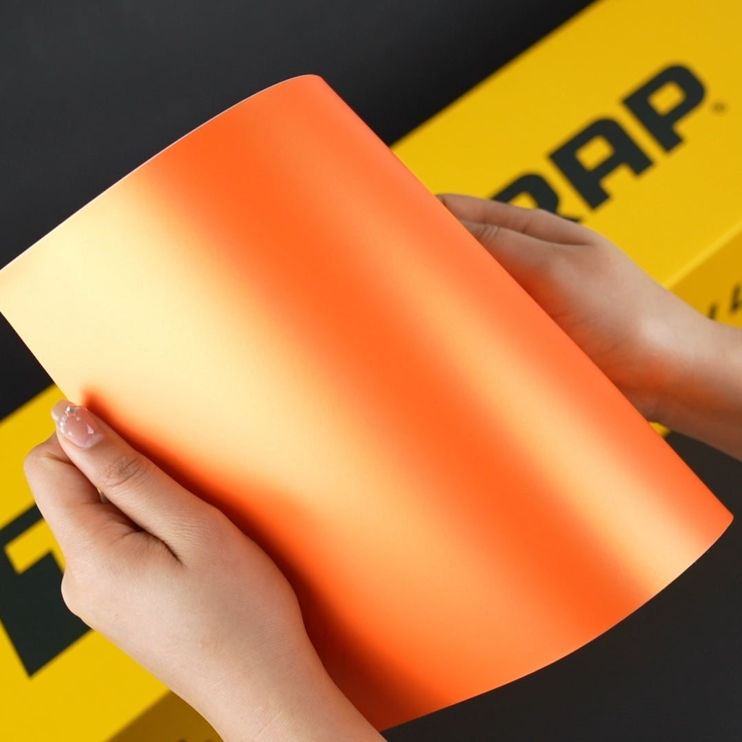 TeckWrap A4 Samples / ORANGE VINYL WRAP - Samples