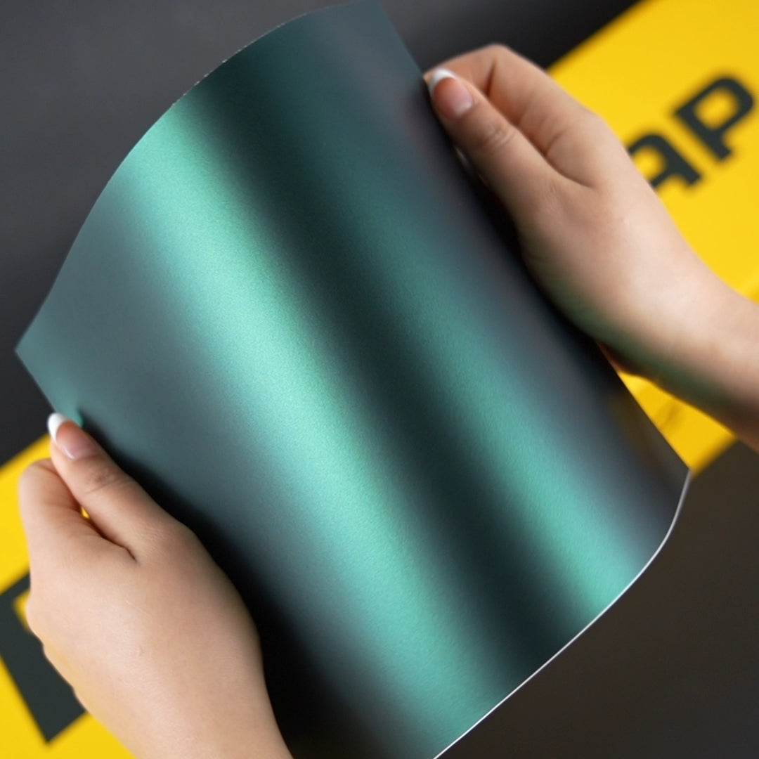 TeckWrap A4 Samples / GREEN VINYL WRAP - Samples