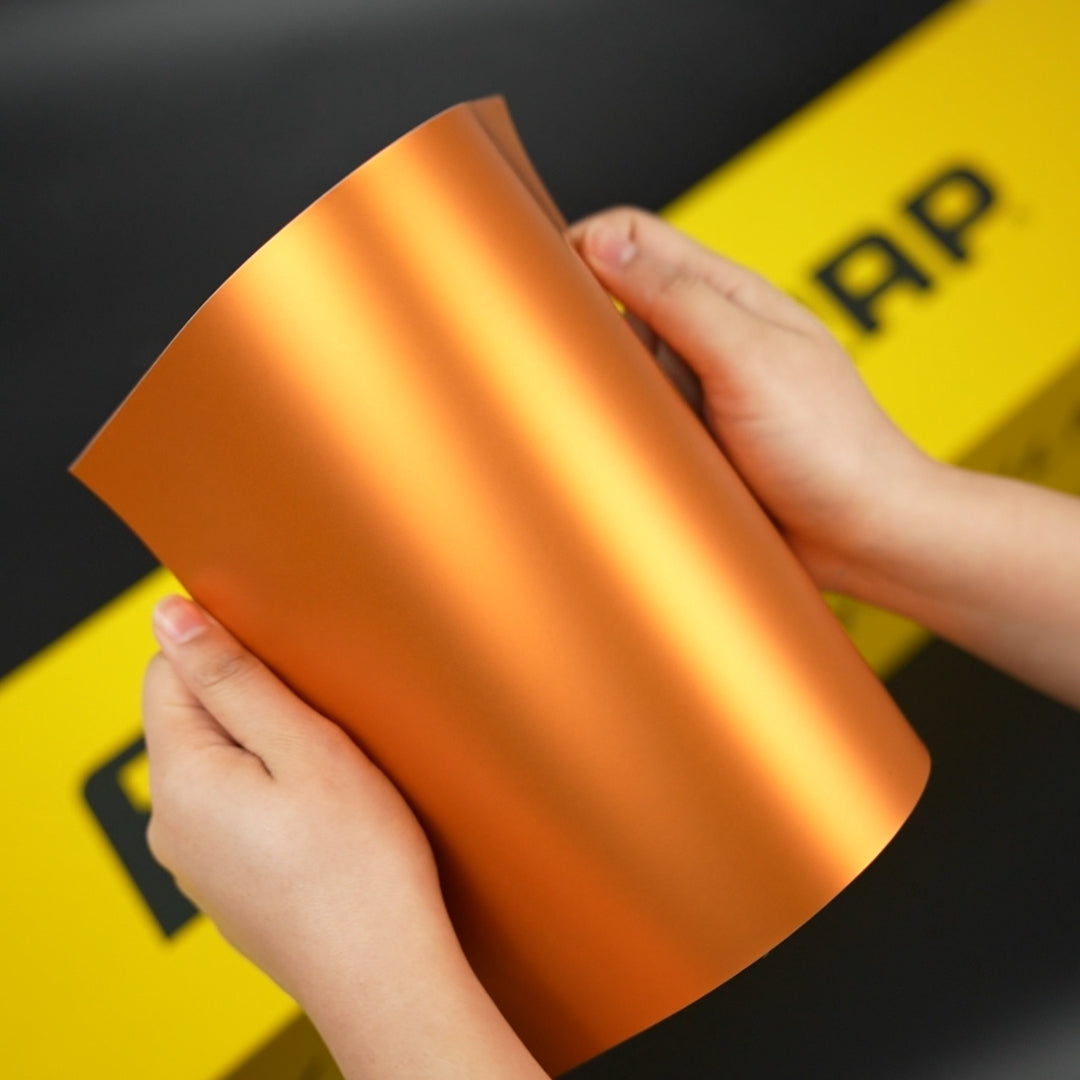 Satin Metallic Copper Orange Vinyl Wrap