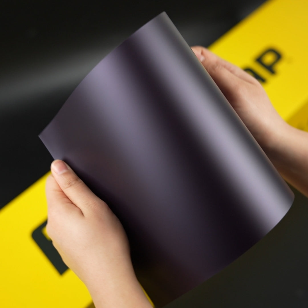 Satin Metallic Black Tulip Vinyl Wrap