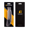 TeckWrap 18mm utility knife packaged in branded blister pack with front and back display, featuring ergonomic grip design for precision vinyl cutting.
