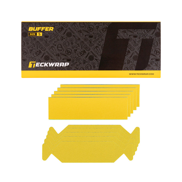 TeckWrap Buffer 10-Pieces Size S – yellow replacement pads for car wrap squeegee tools