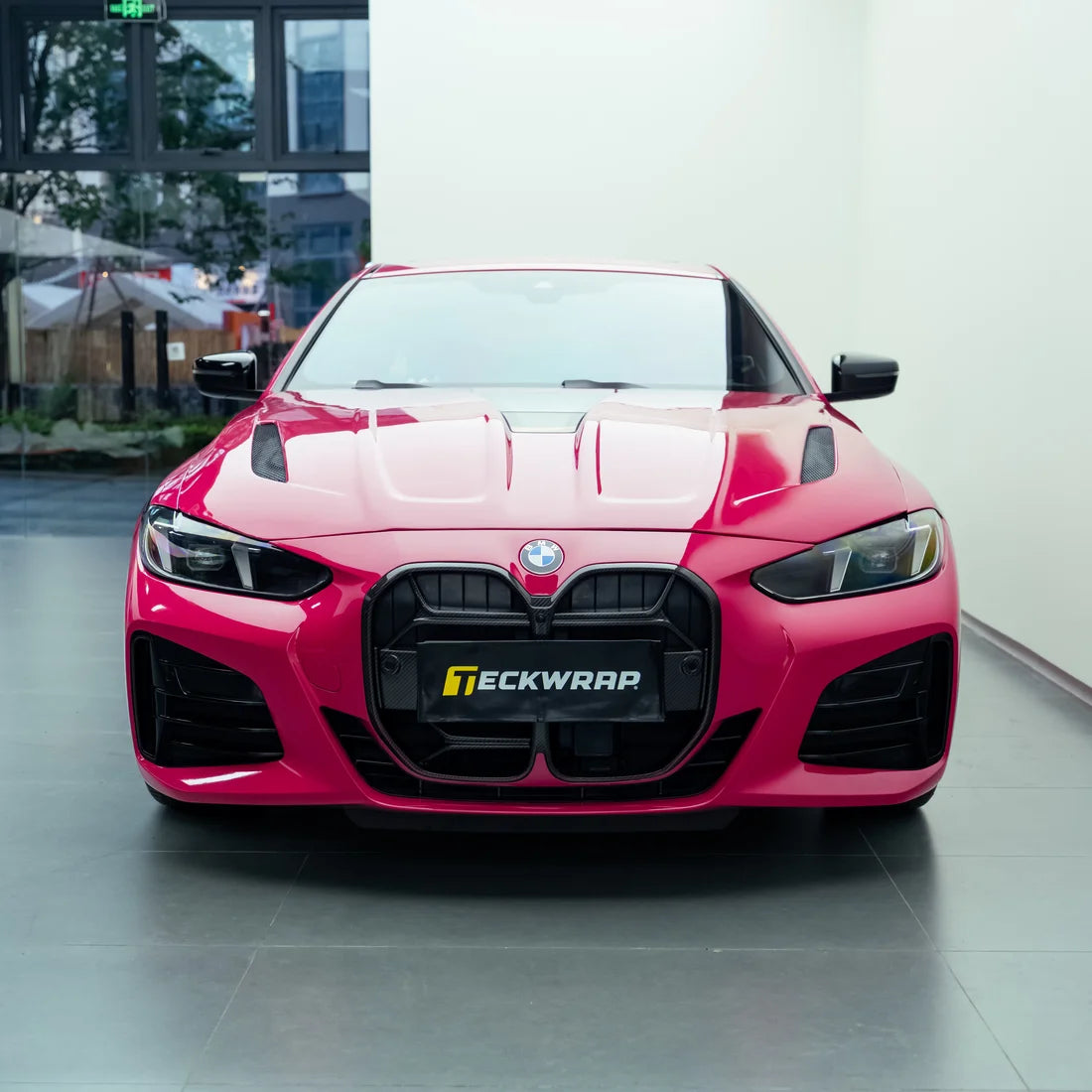 BMW wrapped in High Gloss Berry Red Vinyl Wrap
