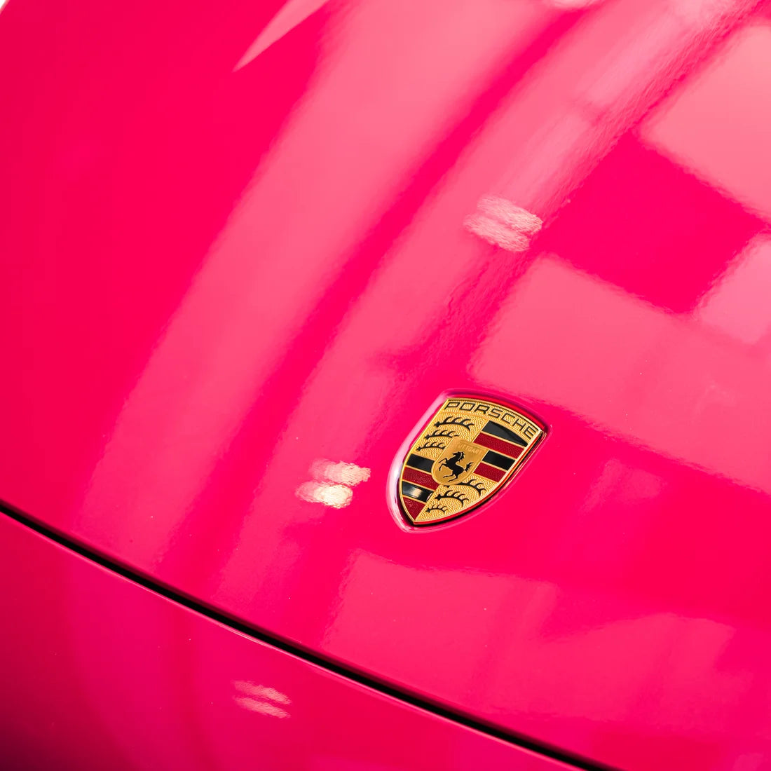 Porsche in High Gloss Berry Red Vinyl Wrap