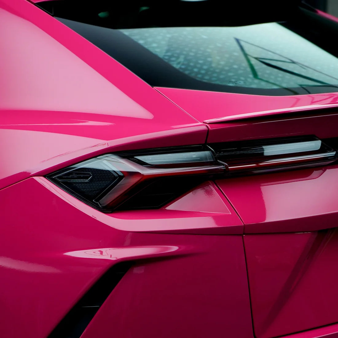 High Gloss Berry Red Vinyl Wrap on Lamborghini