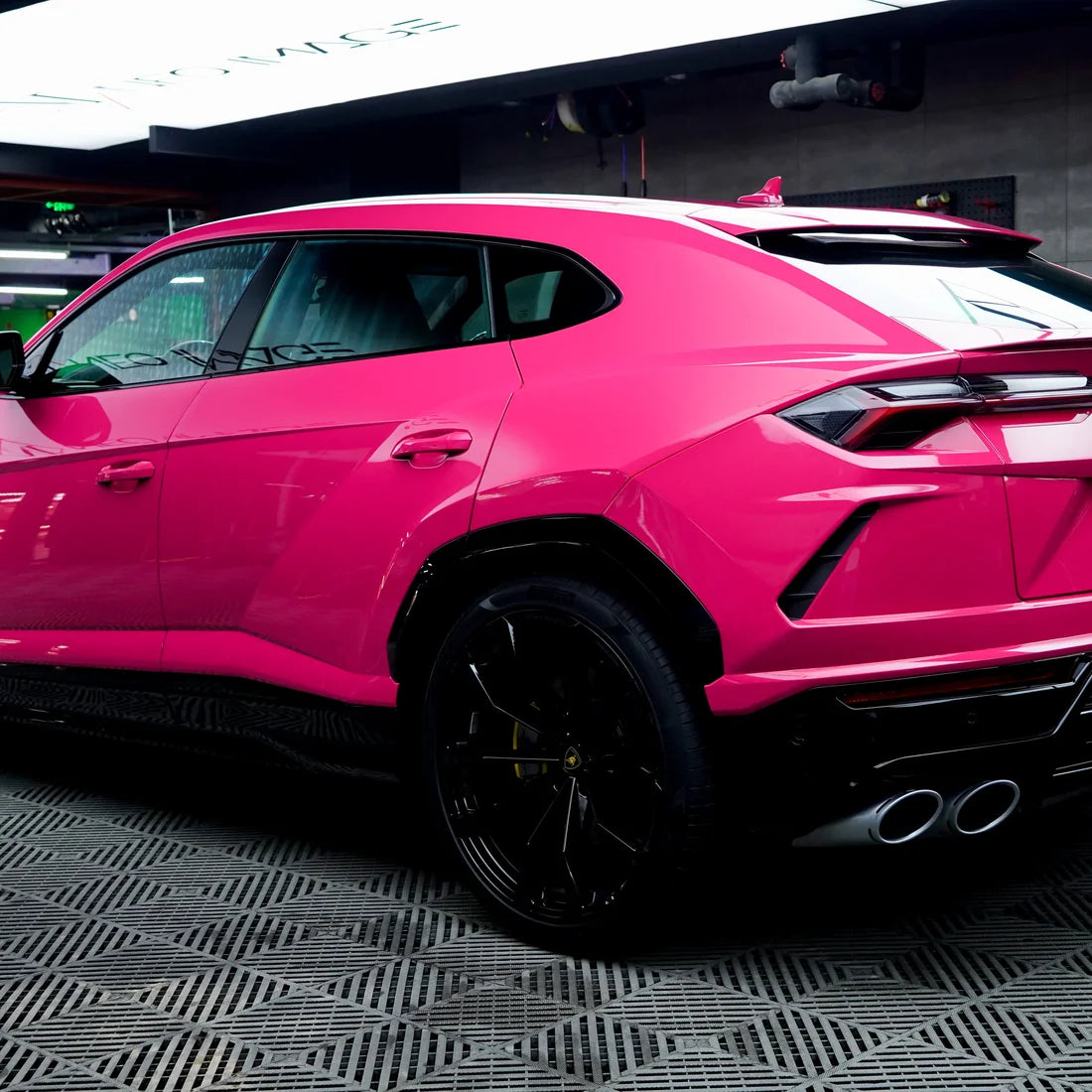 Lamborghini in High Gloss Berry Red Vinyl Wrap