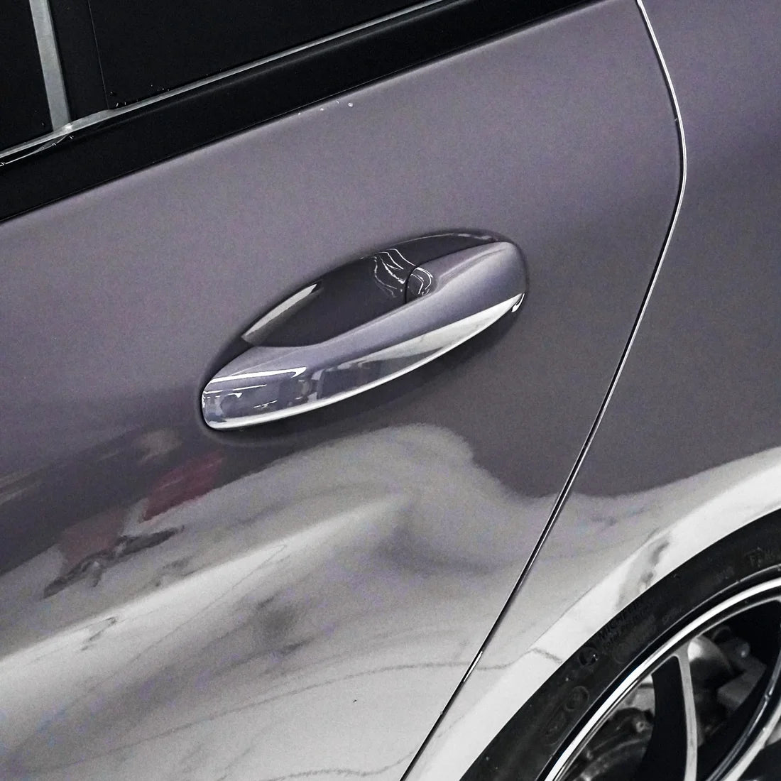 Mercedes in Dusky Grape High Super Gloss Solid vinyl wrap