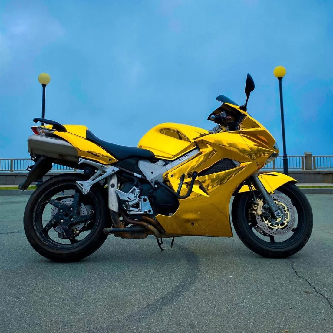 Cromo de ouro amarelo (CHM02-HD) envoltório de vinil