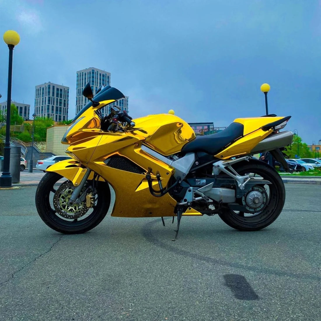 Cromo de ouro amarelo (CHM02-HD) envoltório de vinil