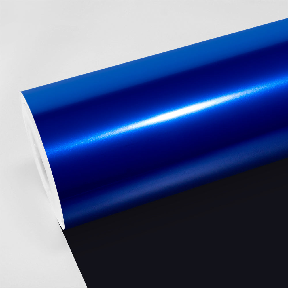 TeckWrap Indigo Chrome Vinyl Wrap CHM25-HD – high-gloss metallic blue chrome car wrap film roll for premium automotive styling