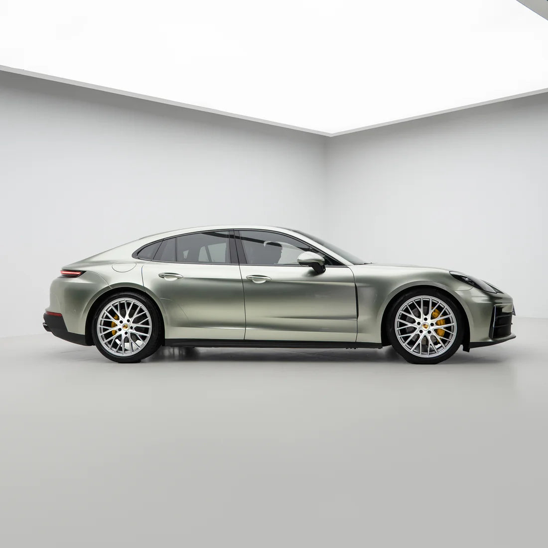 Stealth Olive Gloss Metallic Color PPF on Porsche