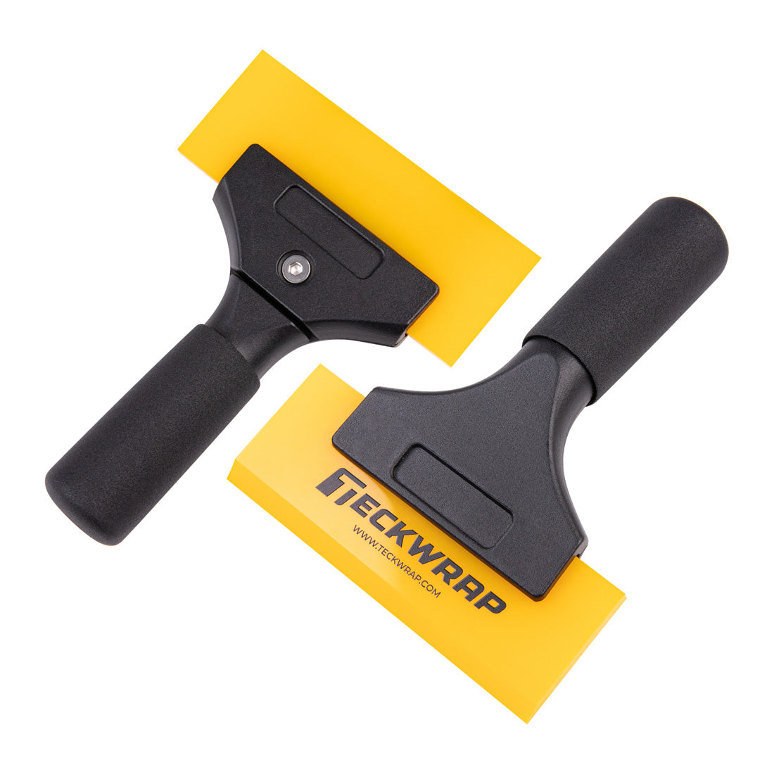 TeckWrap PPF & Window Tint Rubber Squeegee – professional dual set with durable yellow blades and black handles for vinyl wrap application