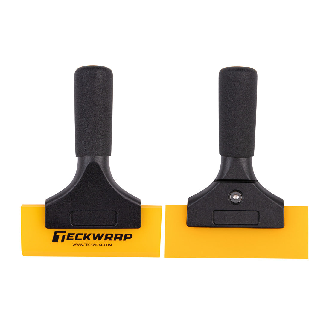 TeckWrap PPF & Window Tint Rubber Squeegee – professional dual set with durable yellow blades and black handles for vinyl wrap application