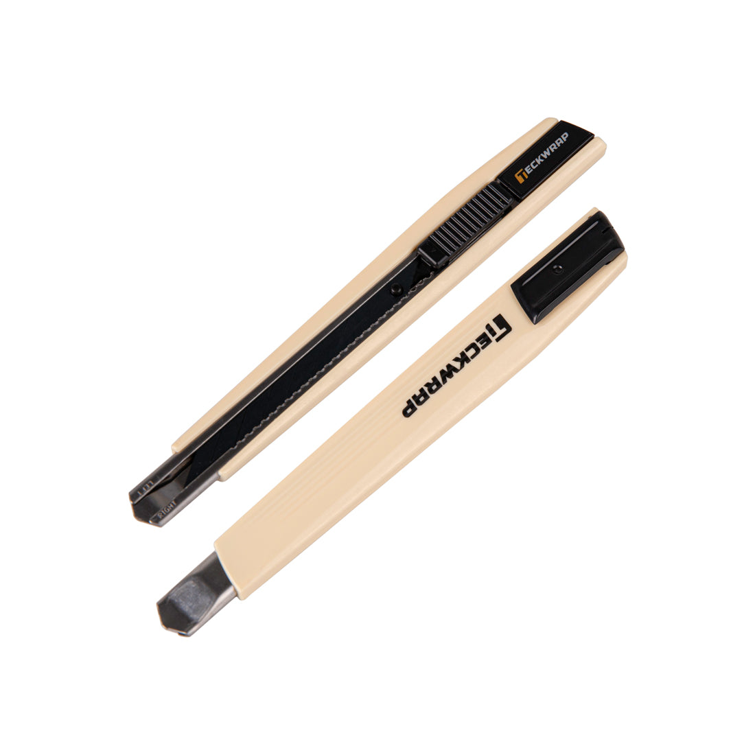 eckWrap 9mm beige utility knives – lightweight and durable cutting tools for wrapping projects and DIY precision cuts.