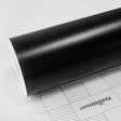 Roll of TeckWrap Black Matte Vinyl Wrap (CM01M) showcasing smooth, rich matte finish ideal for sleek car customization.