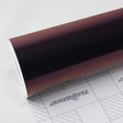 Glossy roll of TeckWrap Chameleon metallic Madeira Red Matte (RD17-M) vinyl wrap showcasing a deep red to dark purple gradient finish.