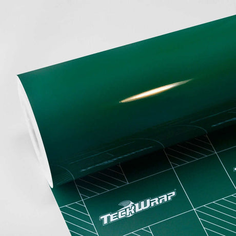 Gloss Amphibian Green (CG32-HD) Vinyl Wrap roll showcasing deep, vibrant green finish by TeckWrap.