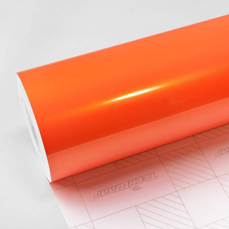 Deep Orange (RB19-HD) Gloss Vinyl Wrap Roll by TeckWrap - Vibrant and Shiny Finish