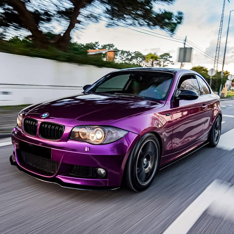 BMW Driving Wrapped in TeckWrap Passionate Purple (RB04-HD) Gloss Vinyl Wrap – Dynamic Street View