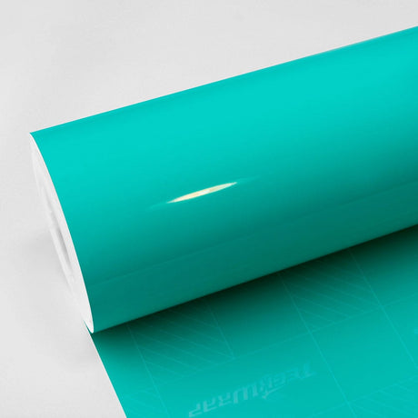 TeckWrap Tiffany (CG11-HD) gloss vinyl roll exhibiting an iconic, vivid turquoise-blue color.