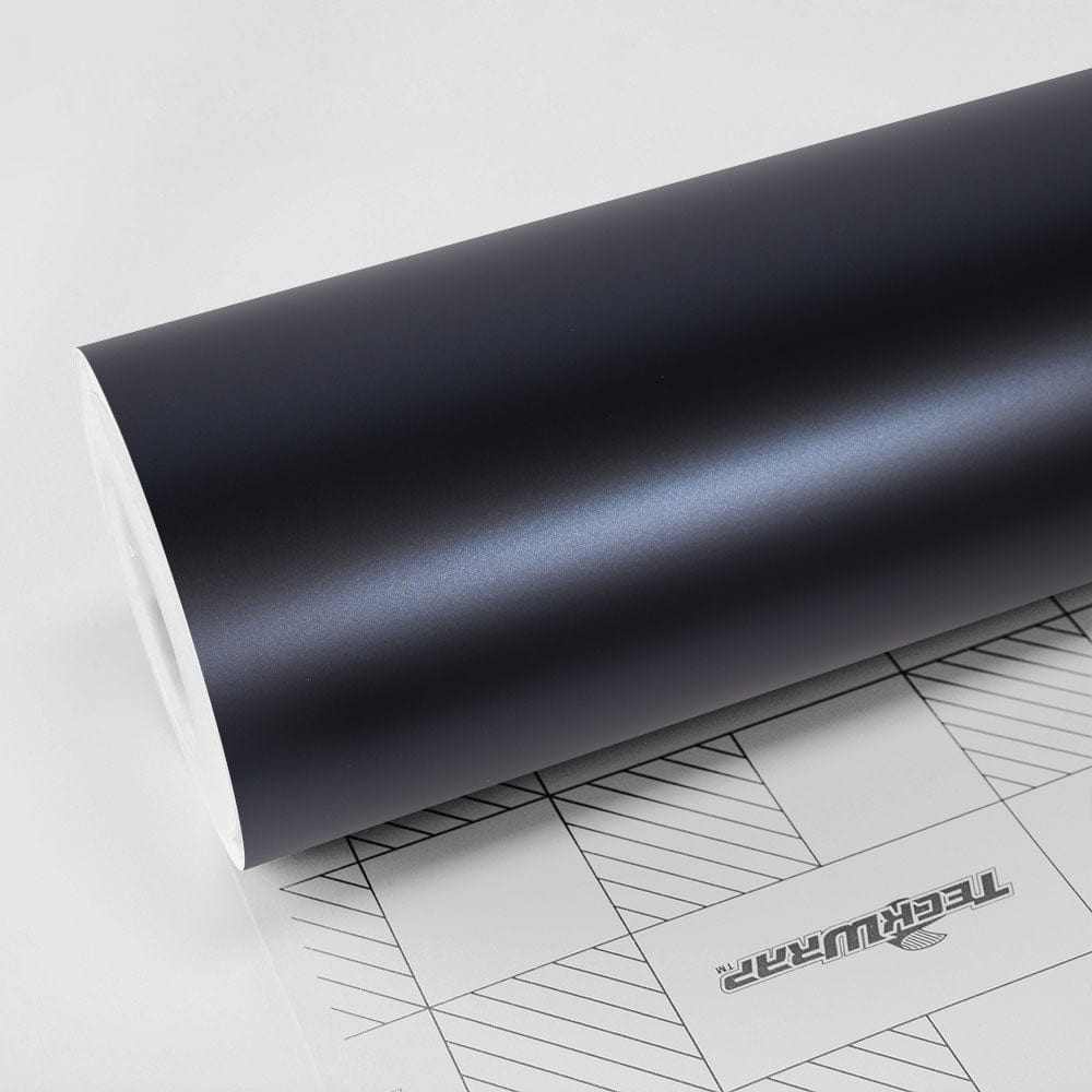 Roll view of TeckWrap Satin Boysenberry Black (SMT04) vinyl wrap highlighting its luxurious satin finish