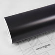Roll of TeckWrap Matte Coal Black (MT01) Satin Vinyl Wrap featuring a refined matte finish, perfect for creating subtle, sophisticated vehicle styling.