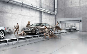 Car in a car wash