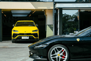 Wrapped cars parked outside