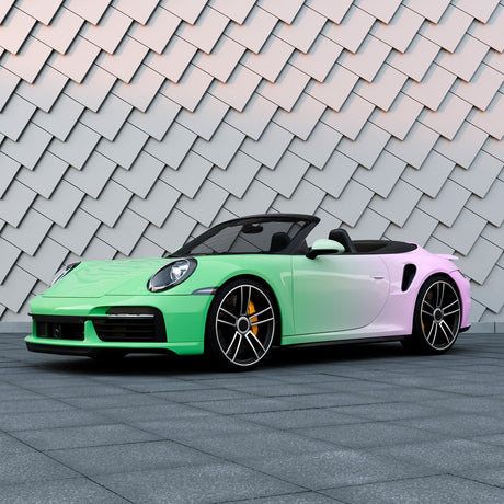Purple to Green Gradient Custom Printed Vinyl Wrap