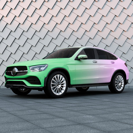 Purple to Green Gradient Custom Printed Vinyl Wrap