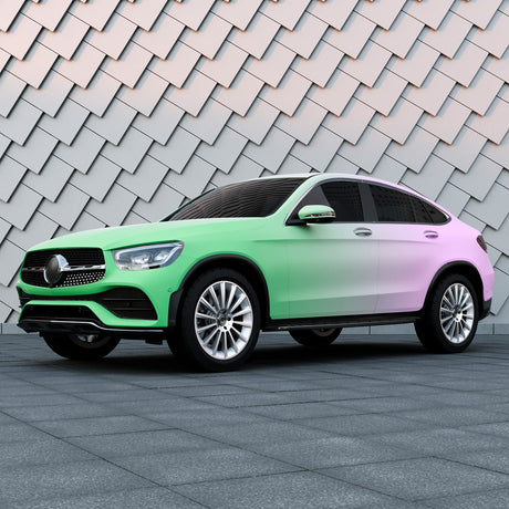 Purple to Green Gradient Custom Printed Vinyl Wrap