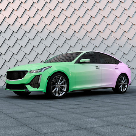 Purple to Green Gradient Custom Printed Vinyl Wrap