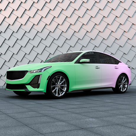Purple to Green Gradient Custom Printed Vinyl Wrap