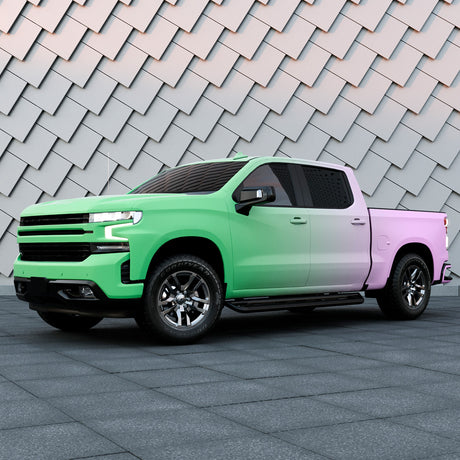 Purple to Green Gradient Custom Printed Vinyl Wrap