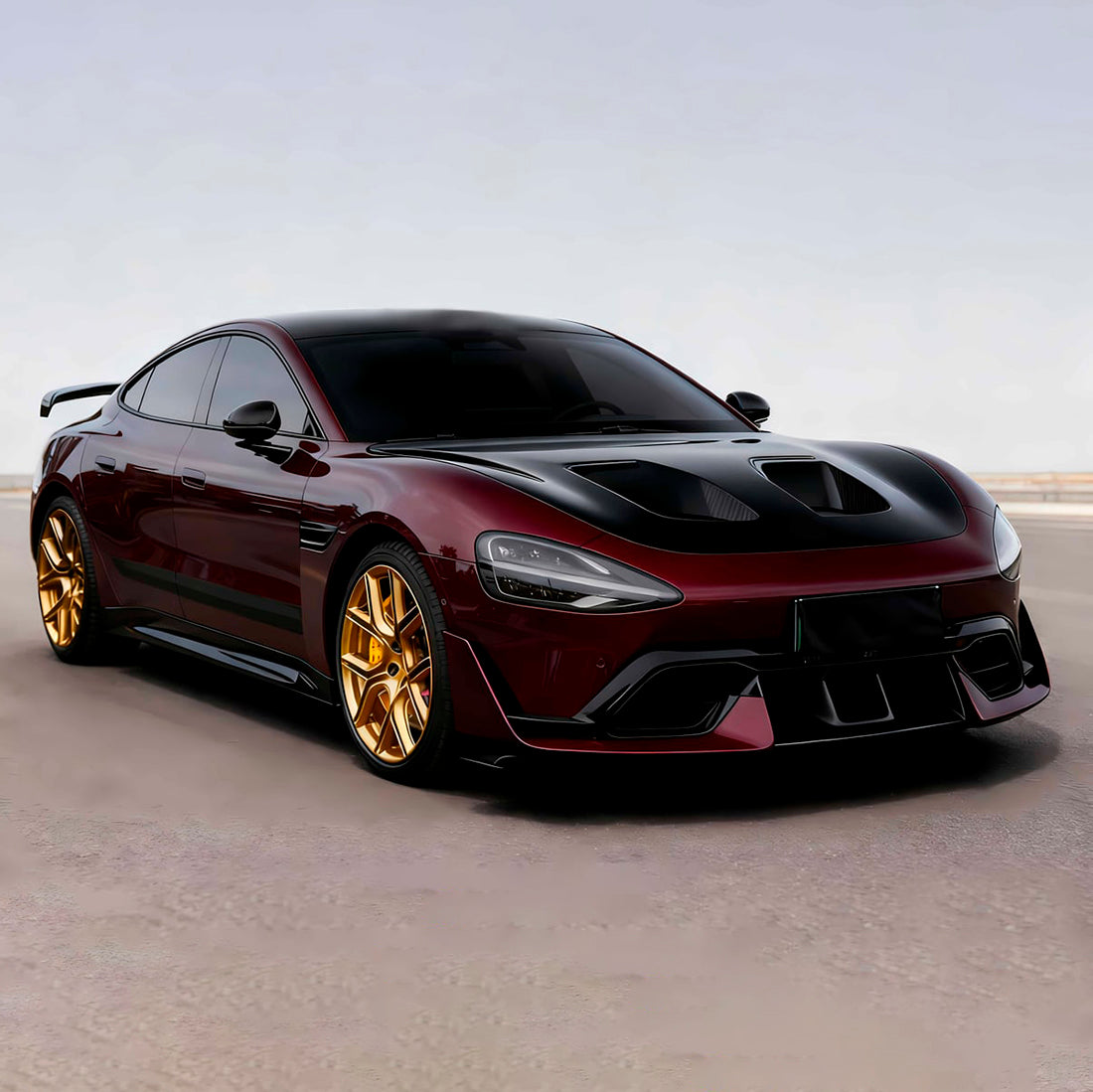 Gloss Wine Red Deep Maroon Metallic Paint Protection Film (CPX415)